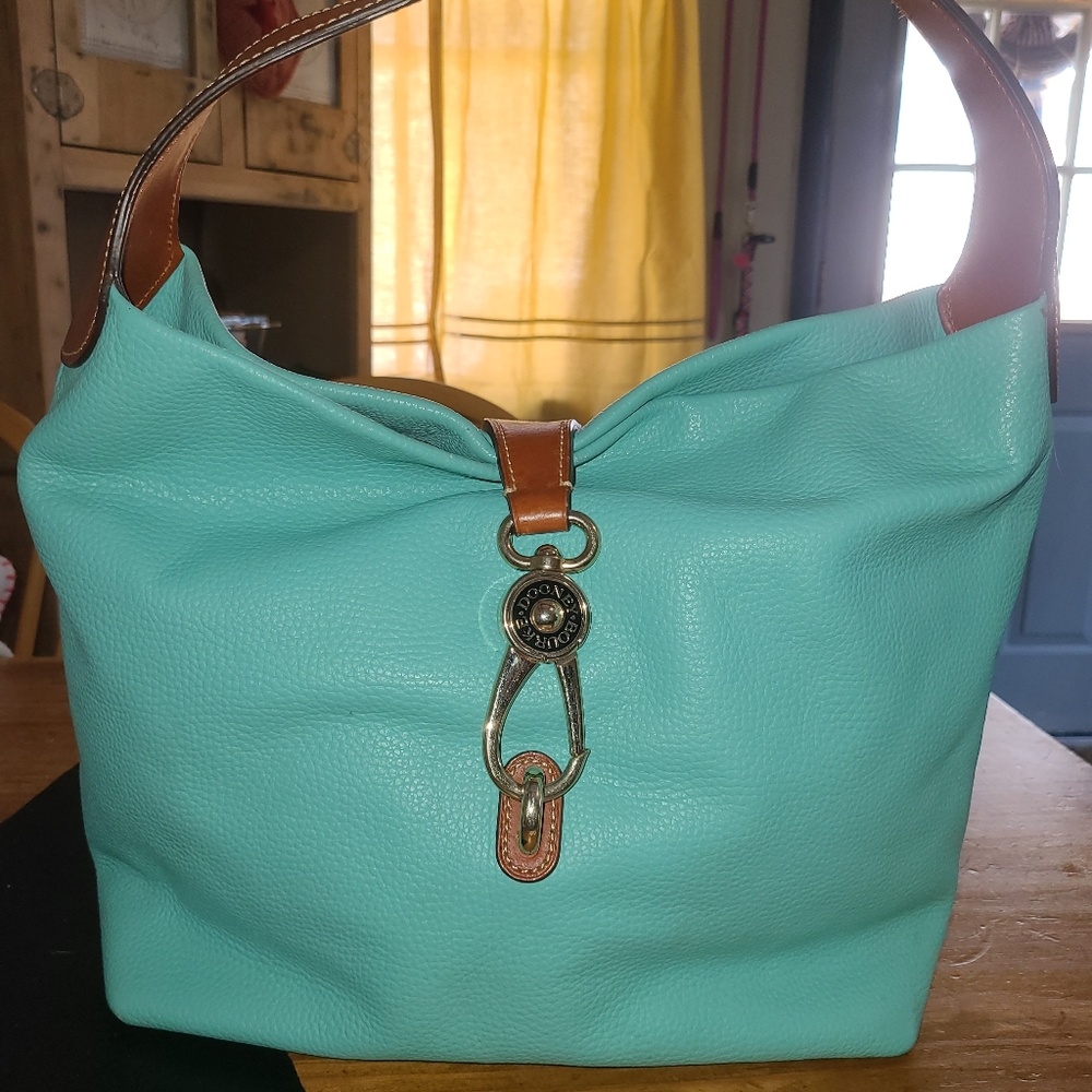 Dooney & Bourke mint green logo lock